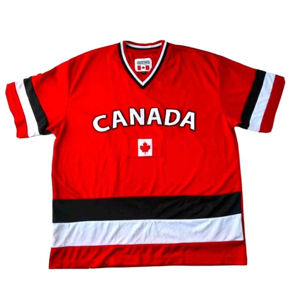 Snowcap Women's Canada Red and Black Short Sleeve Jersey size S/P